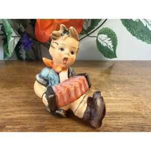 Vintage Goebel Hummel Accordion Boy Figurine W. Germany MCM Retro Decor Music